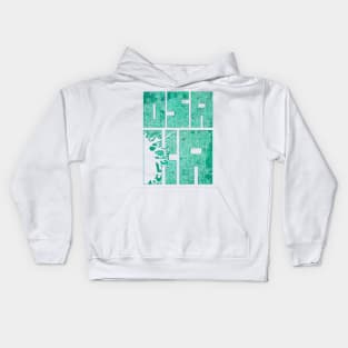 Osaka, Japan City Map Typography - Watercolor Kids Hoodie